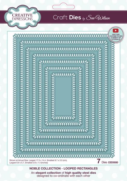 Creative Expressions - Stanzschablone "Noble Looped Rectangles" Craft Dies Design by Sue Wilson