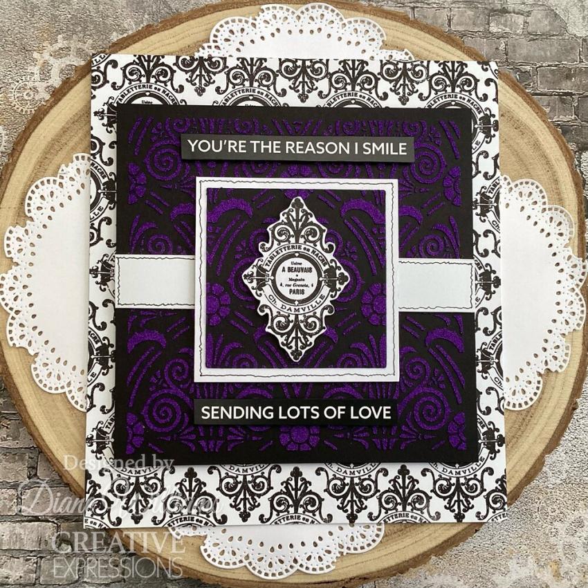 Creative Expressions - Schablone 6x6 Inch "Greek Motif" Stencil Design by Taylor Made Journals