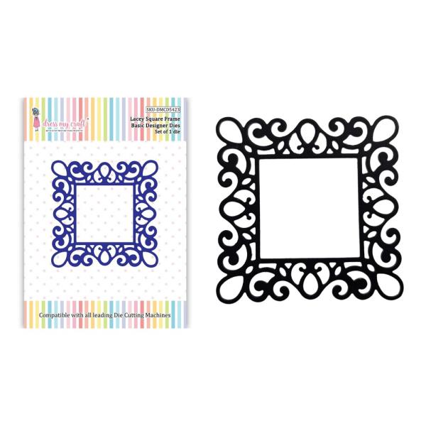 Dress My Craft - Stanzschablone "Lacey Square Frame" Dies