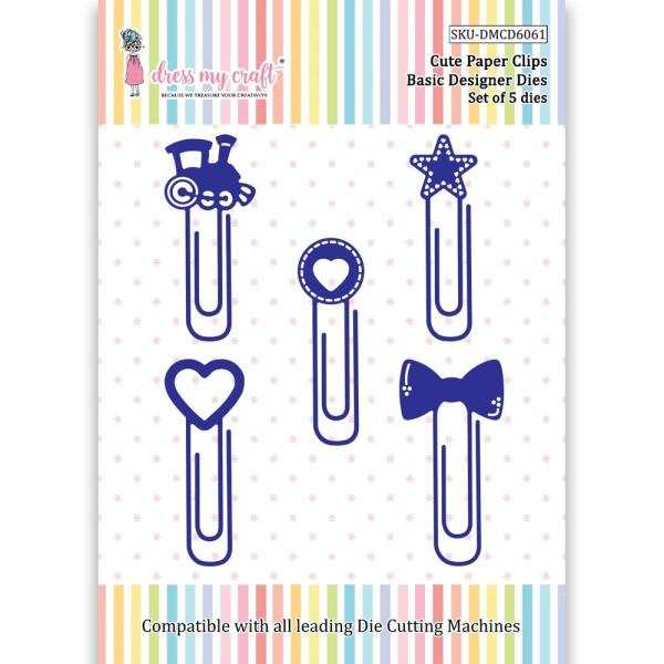 Dress My Craft - Stanzschablone "Cute Paper Clips" Dies