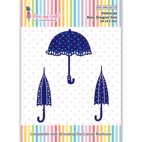 Dress My Craft - Stanzschablone "Umbrellas" Dies