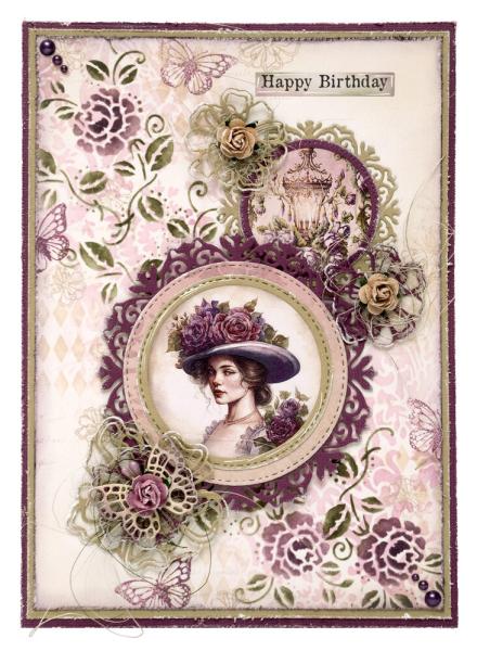 Studio Light - Schablone "Victorian ATC Backgrounds" Stencil  