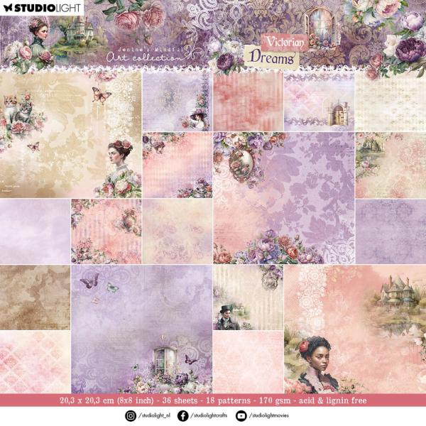 Studio Light - Designpapier "Victorian Dreams" Paper Pack 20,3x20,3 cm - 36 Bogen