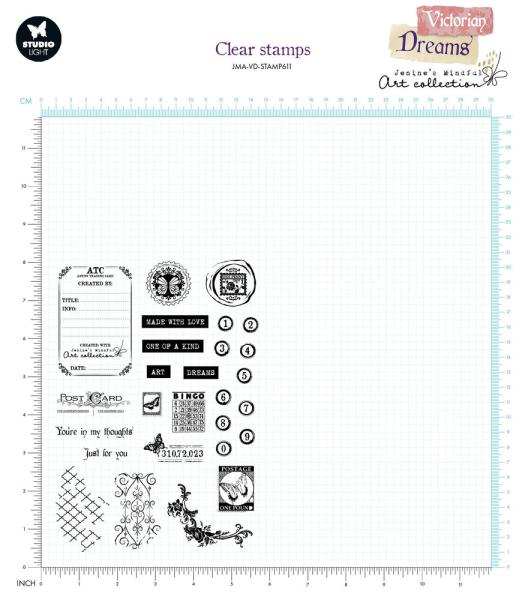 Studio Light - Stempelset "ATC Embellishments" Clear Stamps