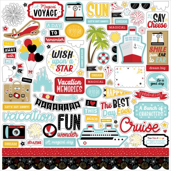 Echo Park - Designpapier "A Magical Voyage" Collection Kit 12x12 Inch - 12 Bogen