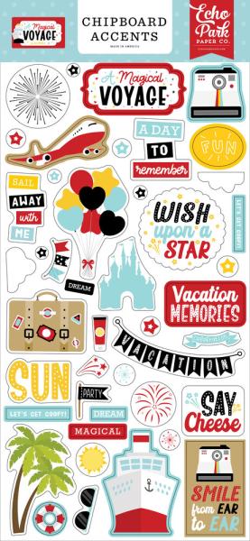 Echo Park - Sticker "A Magical Voyage" Chipboard 6x13 Inch