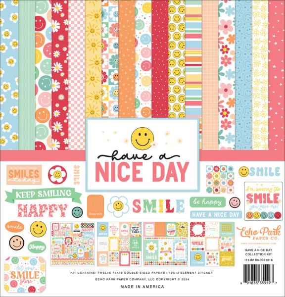 Echo Park - Designpapier "Have A Nice Day" Collection Kit 12x12 Inch - 12 Bogen