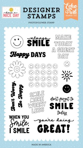 Echo Park - Stempelset "Don't Forget To Smile" Clear Stamps