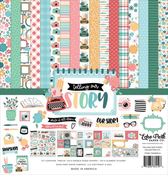 Echo Park - Designpapier "Telling Our Story" Collection Kit 12x12 Inch - 12 Bogen