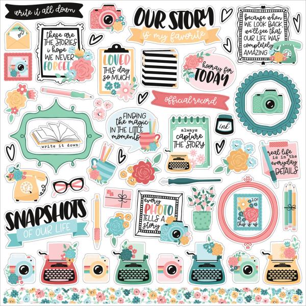 Echo Park - Designpapier "Telling Our Story" Collection Kit 12x12 Inch - 12 Bogen