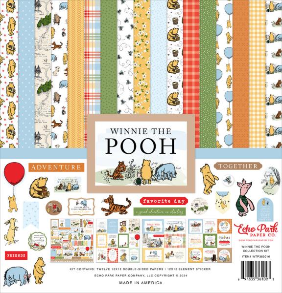 Echo Park - Designpapier "Winnie The Pooh" Collection Kit 12x12 Inch - 12 Bogen