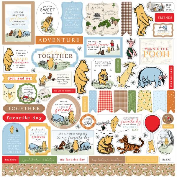 Echo Park - Designpapier "Winnie The Pooh" Collection Kit 12x12 Inch - 12 Bogen