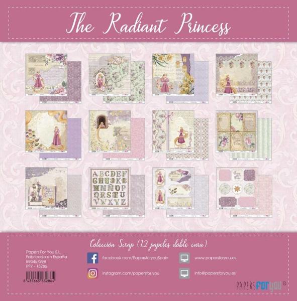 Papers For You - Designpapier "The Radiant Princess" Scrap Paper Pack 30,5 x 32 cm - 12 Bogen