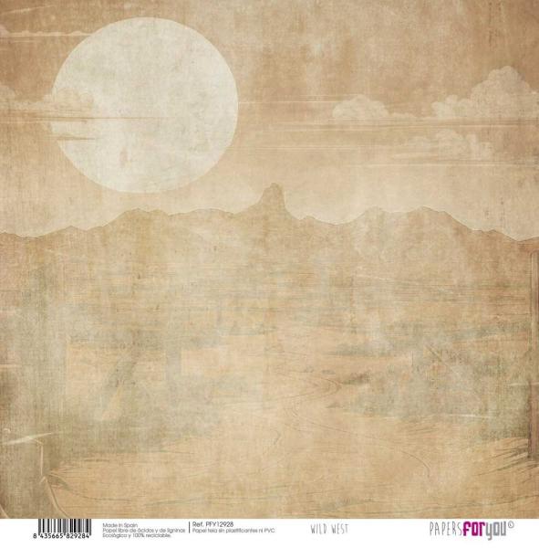 Papers For You - Leinwandpapier "Wild West" Paper Pack Canvas 30,5x31 cm - 8 Bogen 