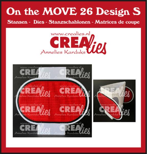 Crealies - Stanzschablone "No. 26 Design S Triangle Fold Card Half Circles" On the Move Dies