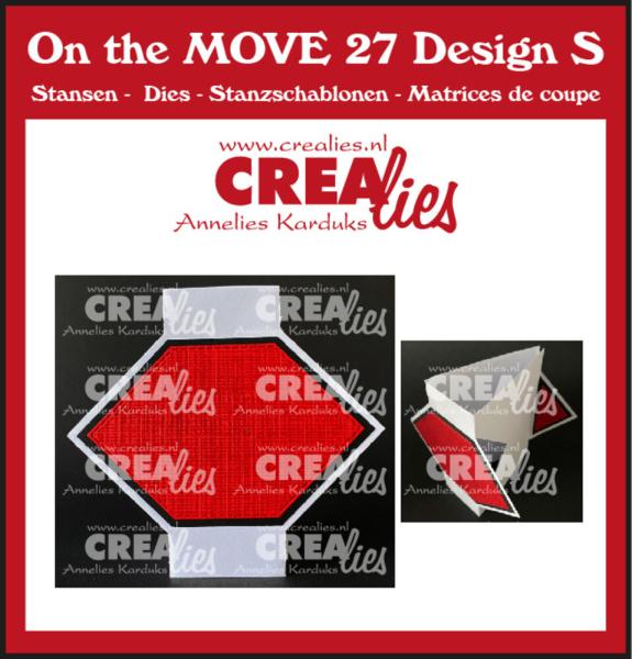 Crealies - Stanzschablone "No. 27 Design S Triangle Fold Card Half Diamonds" On the Move Dies