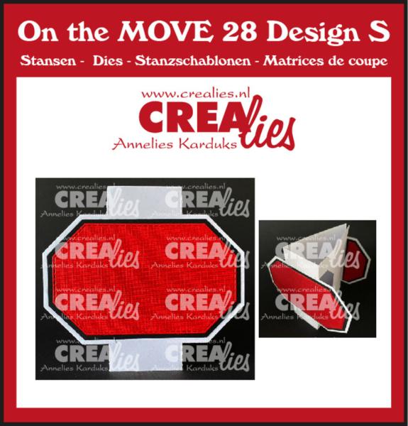 Crealies - Stanzschablone "No. 28 Design S Triangle Fold Card Half Octagons" On the Move Dies