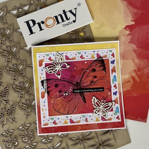 Pronty Crafts - Designpapier "Beautiful Butterfly" Paper Pack 21x21 cm - 20 Bogen