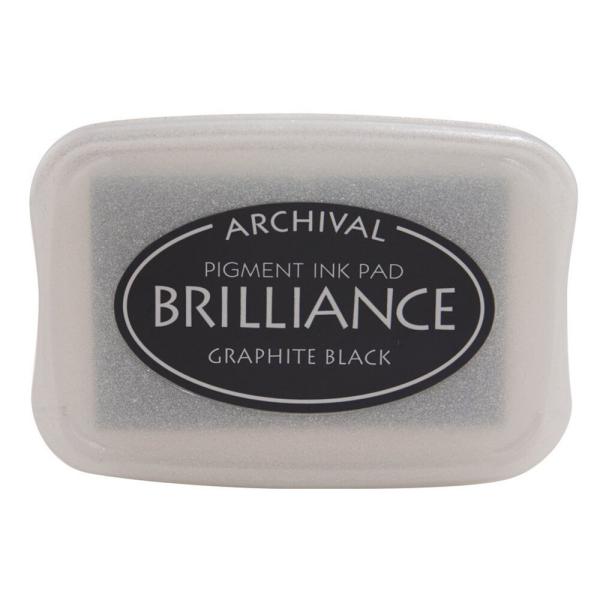 Tsukineko - Brilliance Ink Pad "Graphite Black" Pigment Stempelkissen