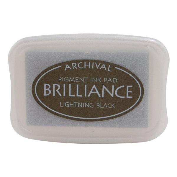 Tsukineko - Brilliance Ink Pad "Lightning Black" Pigment Stempelkissen