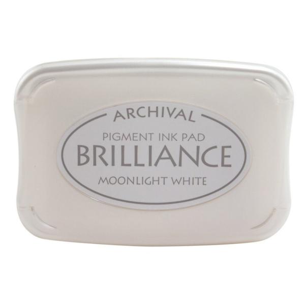 Tsukineko - Brilliance Ink Pad "Moonlight White" Pigment Stempelkissen