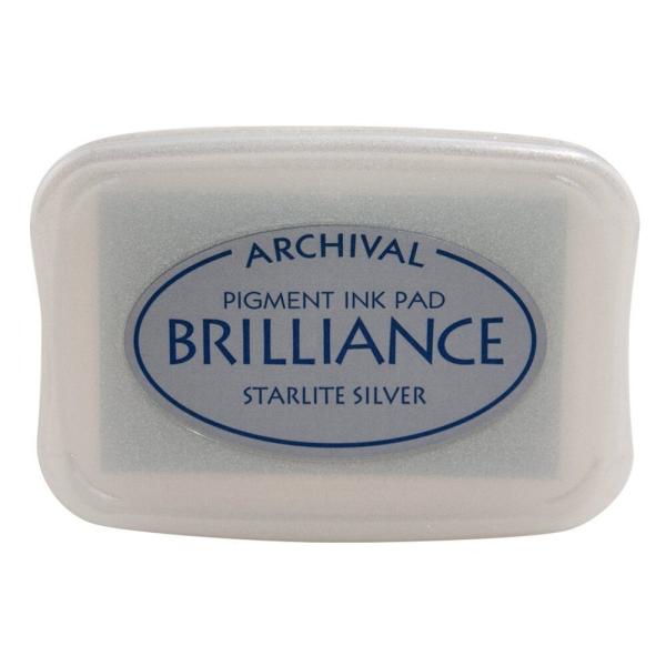 Tsukineko - Brilliance Ink Pad "Starlite Silver" Pigment Stempelkissen