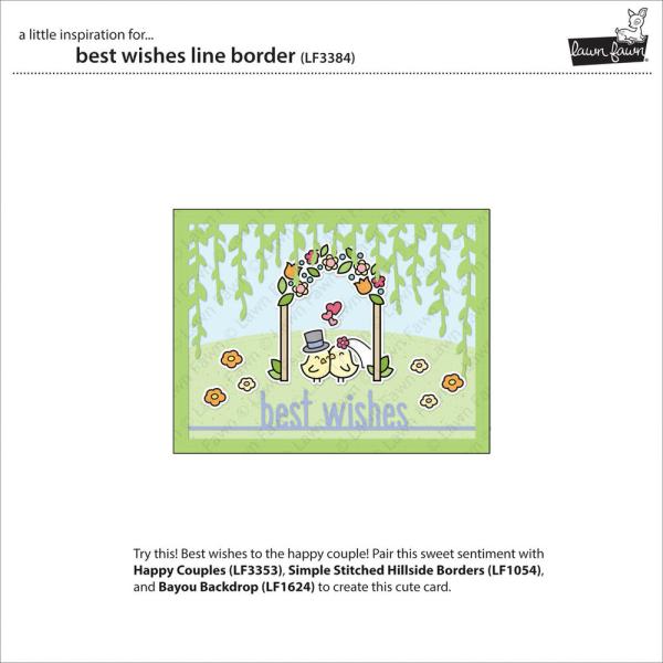 Lawn Fawn - Stanzschablone "Best Wishes Line Border" Dies