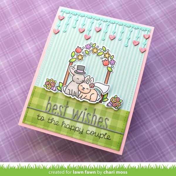 Lawn Fawn - Stanzschablone "Best Wishes Line Border" Dies