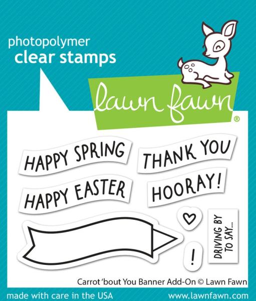 Lawn Fawn - Stempelset "Carrot 'bout You Banner" Clear Stamp Add-On