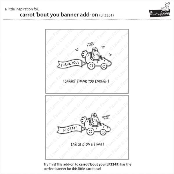 Lawn Fawn - Stempelset "Carrot 'bout You Banner" Clear Stamp Add-On