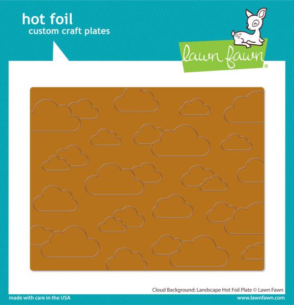 Lawn Fawn - Heißfolienplatte "Cloud Background: Landscape" Hot Foil Plate