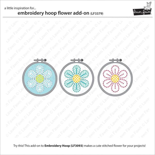 Lawn Fawn - Stanzschablone "Embroidery Hoop Flower" Add-on Die