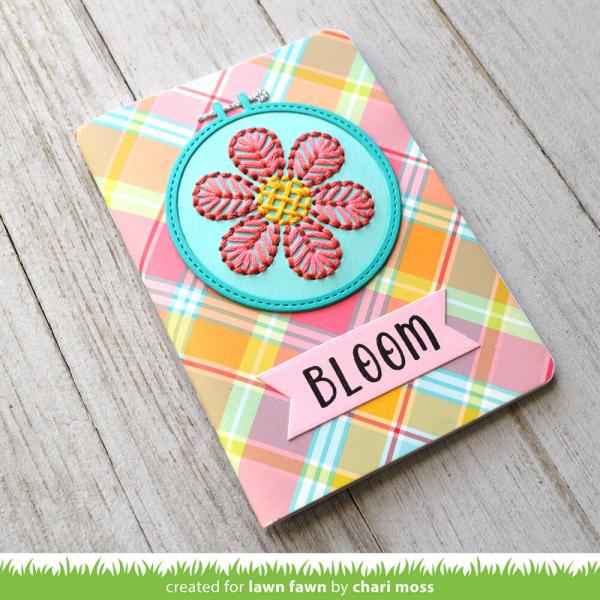 Lawn Fawn - Stanzschablone "Embroidery Hoop Flower" Add-on Die