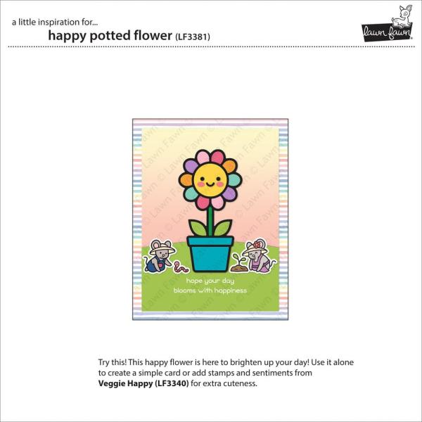 Lawn Fawn - Stanzschablone "Happy Potted Flower" Dies