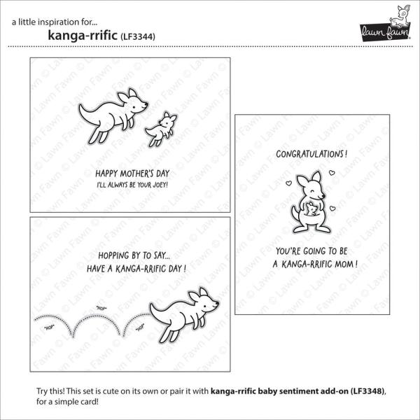 Lawn Fawn - Stempelset "Kanga-rrific" Clear Stamps