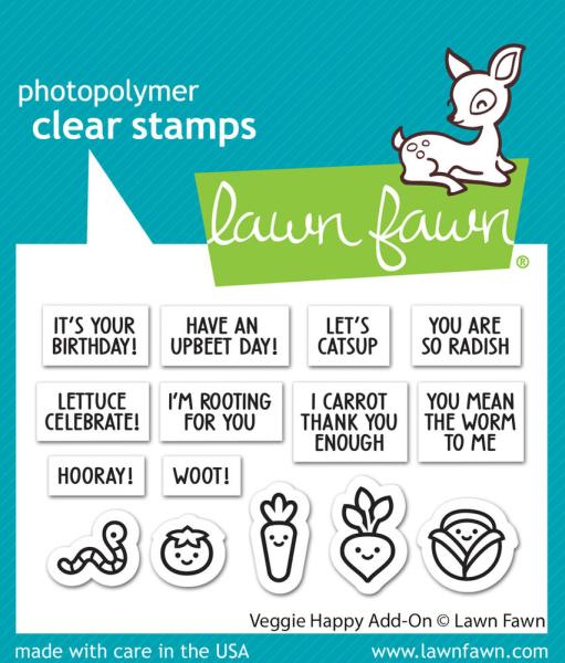 Lawn Fawn - Stempelset "Veggie Happy" Clear Stamp Add-On