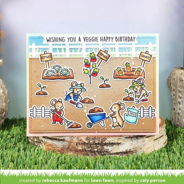 Lawn Fawn - Stempelset "Veggie Happy" Clear Stamps