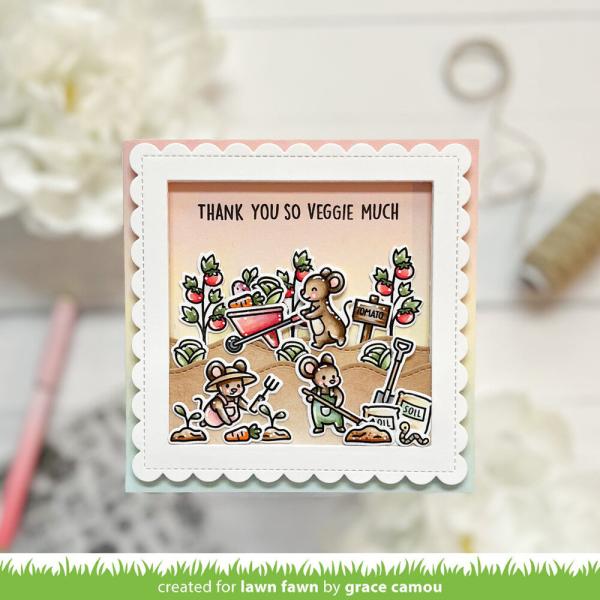 Lawn Fawn - Stempelset "Veggie Happy" Clear Stamps