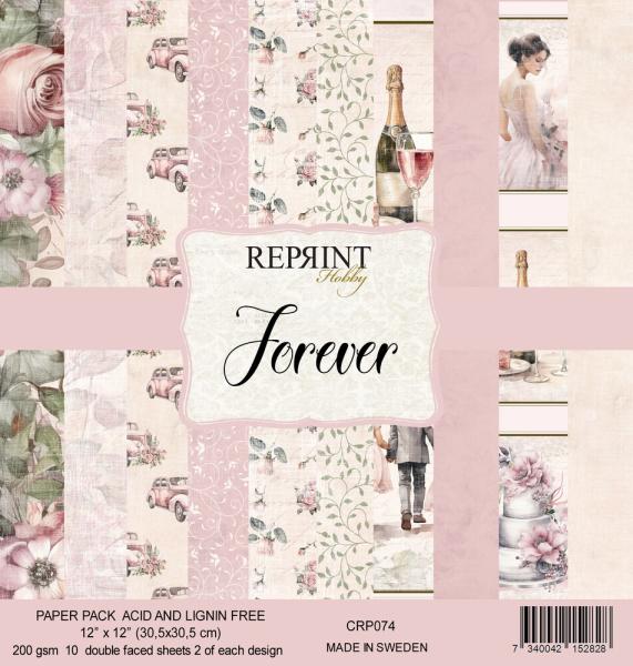 Reprint - Designpapier "Forever" Paper Pack 12x12 Inch - 10 Bogen