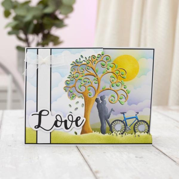 Gemini - Stanzschablone "Love Is in the Air" Create-a-Card Dies