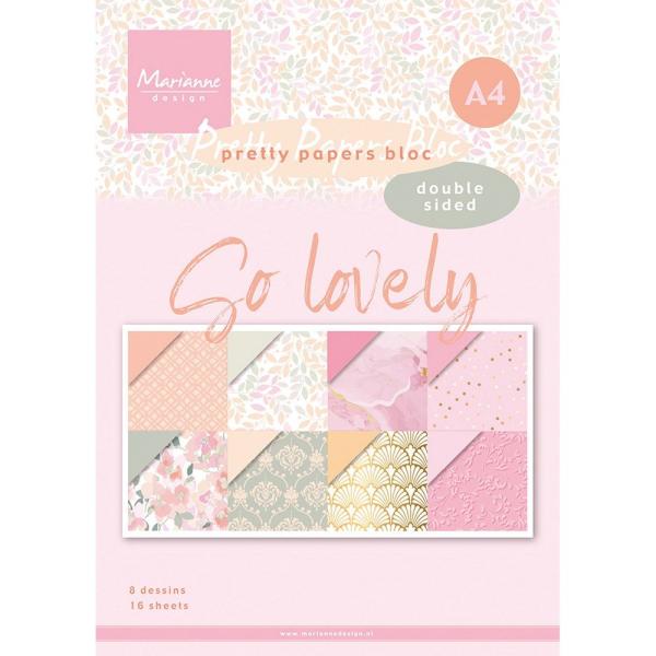 Marianne Design - Designpapier "So Lovley" Paper Pad A4 - 16 Bogen