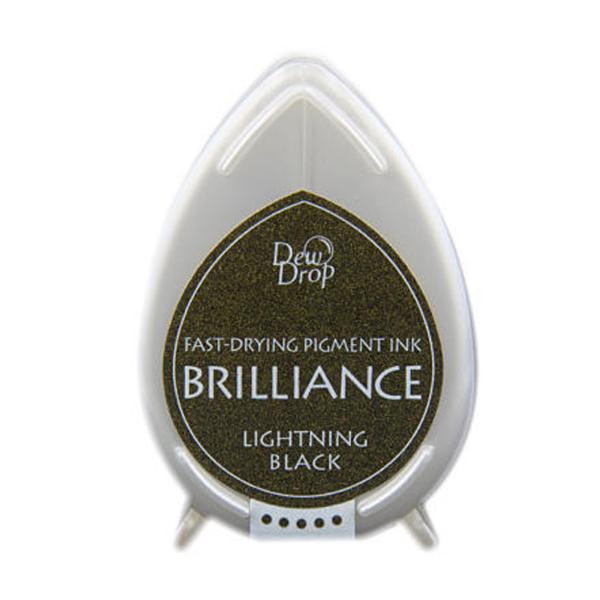 Tsukineko - Brilliance Drew Drops Ink Pad "Lightning black" Pigment Stempelkissen