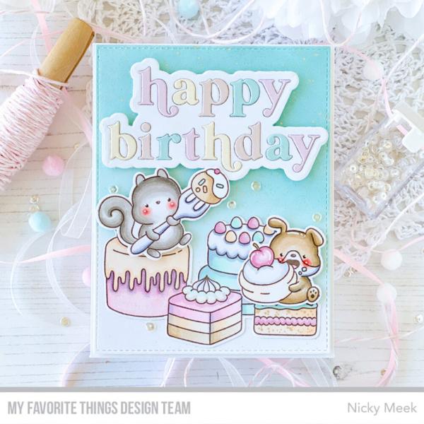 My Favorite Things - Stanzschablone & Stempelset "Birthday Bites" Die-namics & Clear Stamps