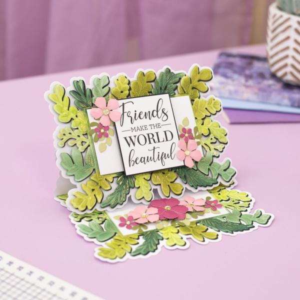 Gemini - Prägefolder, Stempelset & Stanzschablone "Beautiful World" Embossing Folder, Stamp & Die