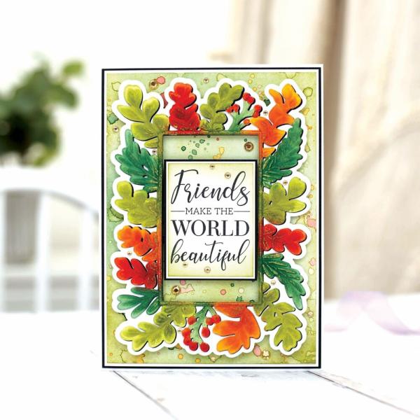 Gemini - Prägefolder, Stempelset & Stanzschablone "Beautiful World" Embossing Folder, Stamp & Die