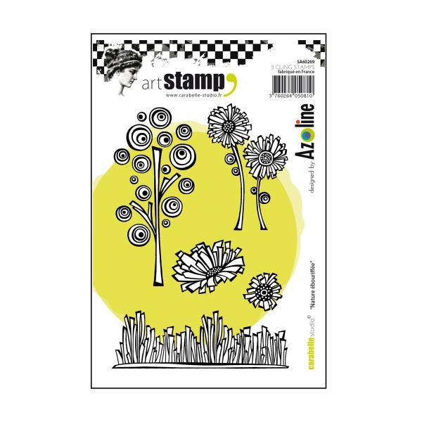 Carabelle Studio - Gummistempelset "Nature Ébouriffée" Cling Stamp