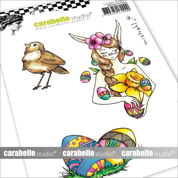 Carabelle Studio - Gummistempelset "Ostara" Cling Stamp