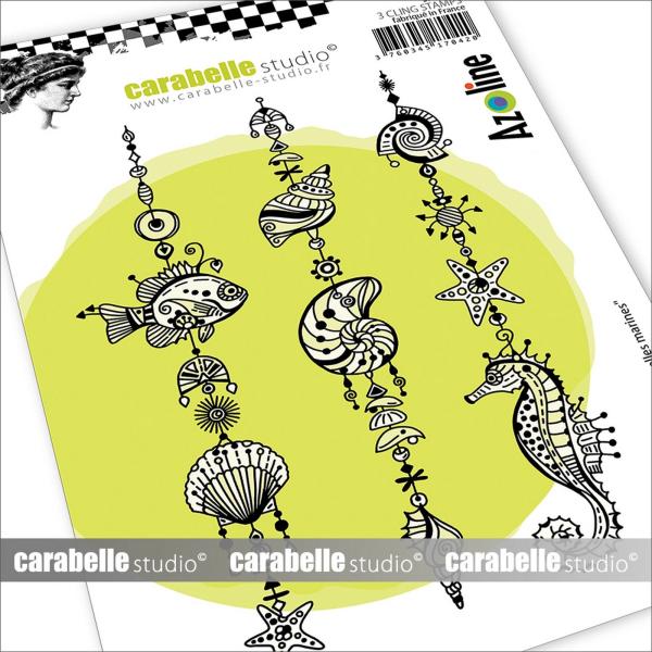 Carabelle Studio - Gummistempelset "Ribambelles marines" Cling Stamp