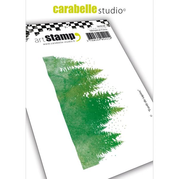 Carabelle Studio - Gummistempel "Tannenwald" Cling Stamp Art