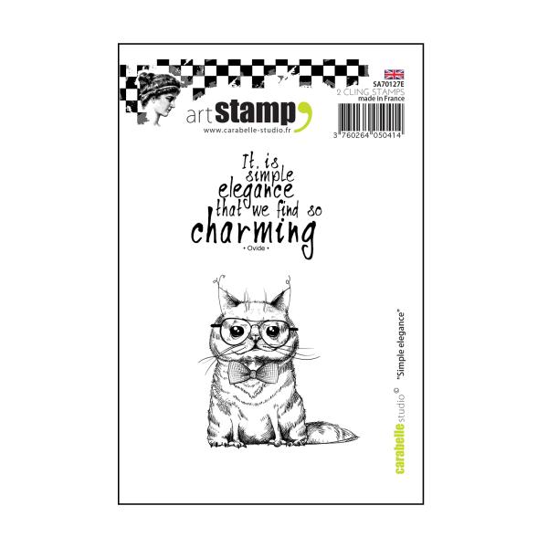 Carabelle Studio - Gummistempelset "Simple elegance" Cling Stamp Art